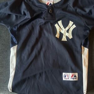 Blank Back New York Yankees Majestic Jersey NYY MLB Youth Boys Medium